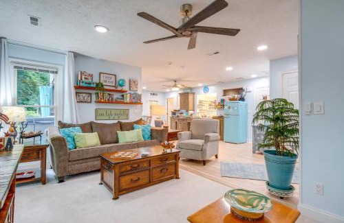 Hendersonville Apartment | Creekside Hendersonville Haven Hot Tub and Fire Pit