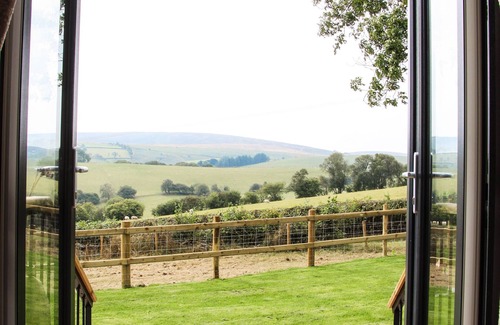 Newcastle-on-Clun Cabin | Cwm Cariad - Shepherds Hut with Hot Tub Sleeping 2 guests, Pet Friendly