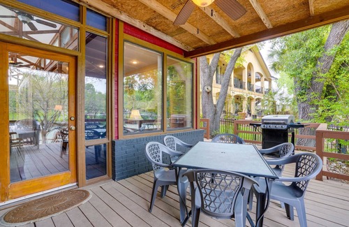 McQueeney House | Deck & Gas Grill: Riverfront McQueeney Duplex