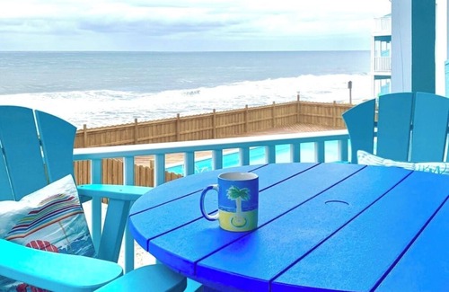 Kure Beach Condo | “Destiny”! Oceanfront Condo w/pool. The Riggings E-2