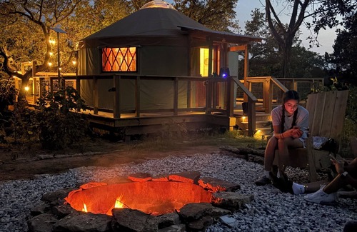 Gatesville Cabin | Disconnect to Reconnect: Hill Country Yurt Escape, Rustic Hill Country Glamping