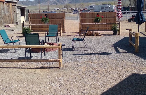 Imlay Cabin | Doc Holliday, has a double bed, sleeps 2 and has a detached private bathroom.