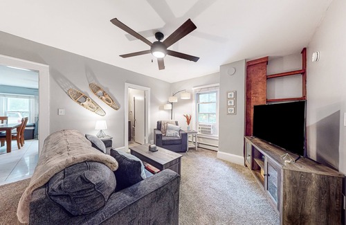 East Haven  Rutland County House | Dog-friendly duplex near Pico & Killington with firepit, back porch, streaming