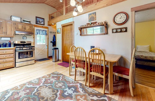 Sanbornville Cabin | Dog-friendly lakefront cabin with loft, gas grill, lake views, wood stove, porch