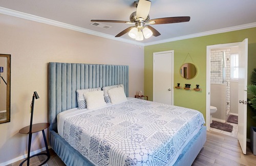 Bedford House | Dog-friendly retreat with oasis yard, amazing pool, tropical bar, & firepit