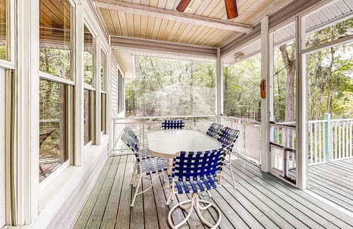 Bell House | Dog-friendly riverfront home - screened porch, 2 private docks, boat ramp access