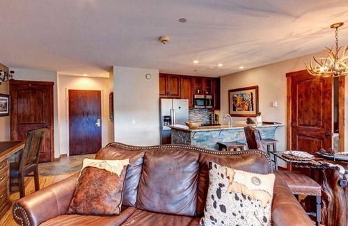 Historic District Condo | Downtown Breck Overlooking the River-Mountain Chic