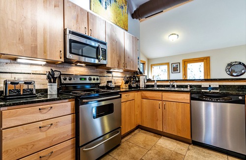 Estes Park Condo | Downtown Luxury Loft Condo on the River Walk in the Heart of Estes