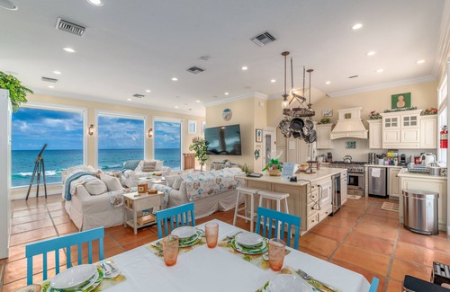 Stuart House | Eden Beach! Ocean-to-River Fla Beach House. ON THE BEACH! Dock, hot tub, & more