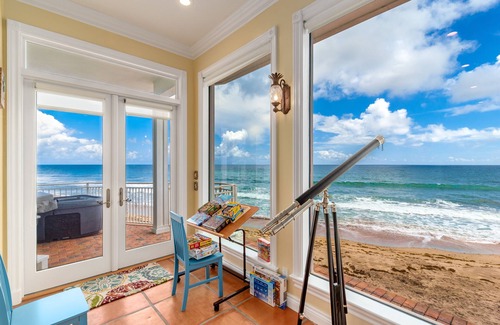 Stuart House | Eden Beach! Ocean-to-River Fla Beach House. ON THE BEACH! Dock, hot tub, & more