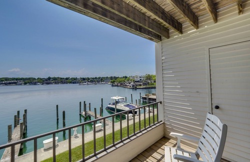 Charlevoix Condo | Edgewater Inn Condo with Waterfront Views | Pool, Hot Tub, Sauna | Sleeps 4