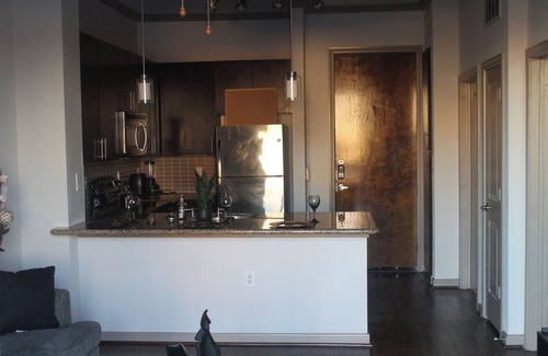 Midtown Apartment | Elite Skyline view apartment with AC, fitness room, WiFi in vibrant Houston Tx