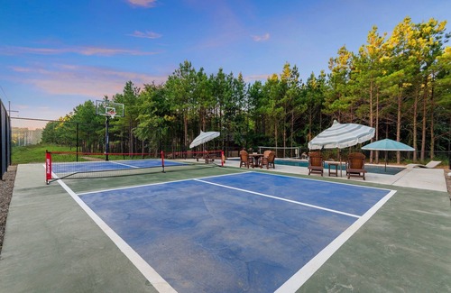 Pickens House | Emerald City - Two - 2 Bedroom Cabins that share a pool and pickleball court!