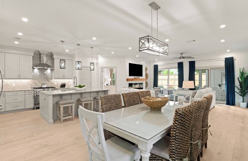 Demere Park House | Enchanted Hideaway, Stunning Home Steps Away from the Beach, Private Heated Pool!