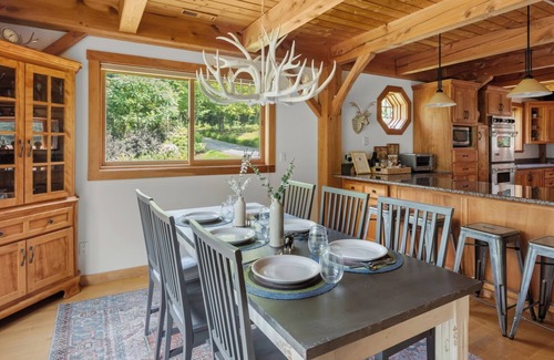 Lower Village House | Enjoy fall foliage from the hot tub!