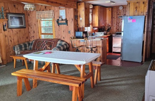 St Germain Cabin | Family and pet friendly, waterfront cabin on Lost Lake, with private dock