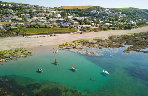 Downderry House | Family beach house w/hot tub, easy beachfront access, and sea views!