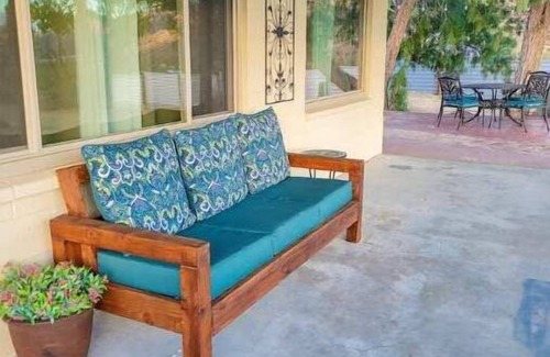 Morongo Valley Cabin | Family friendly desert cabin with mountain views, pool table and indoor chimney.