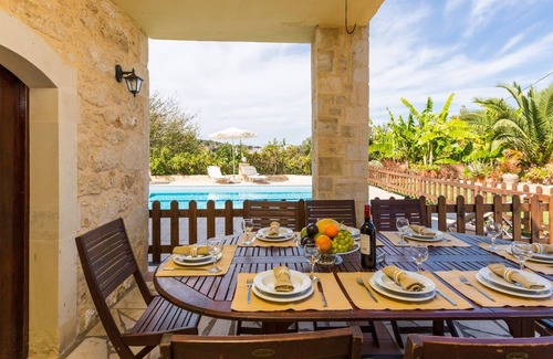 Eletherna Villa | Family Getaway in Historic Village | Fenced Pool & Lush Gardens