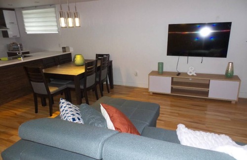 Mirabel Apartment | Feel at home in this 1-bedroom apartment with living room, kitchen and shower.