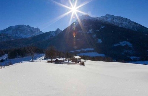 Ramsau bei Berchtesgaden Apartment | Ferienwohnung Steinberg, 1-2 Personen, 28 qm, Dusche/WC, Südbalkon, TV, 1 Schlafzimmer