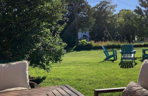 Kewaunee House | Fire pit, grill, patio, and blocks from Lake Michigan beach!