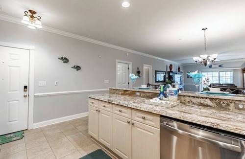 Central Myrtle Beach Apartment | First Floor Condo With Lake View
