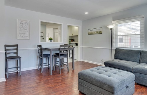 Fishers House | Fishers Home w/Deck & Grill: Walk Downtown!
