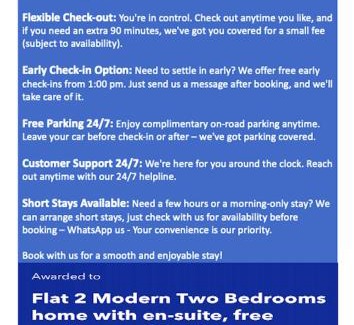 Nottingham House | Flat 2 - Entire Modern Two Bedrooms home with en-suite & free parking close to QMC, City centre and Notts uni - Self check in