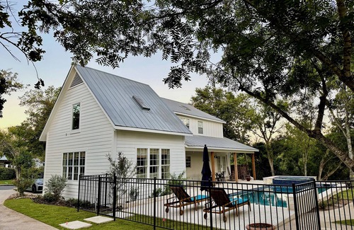 Fredericksburg House | French Country Farmhouse on Baron's Creek - w/Pool/Spa, Steps from Main Street!