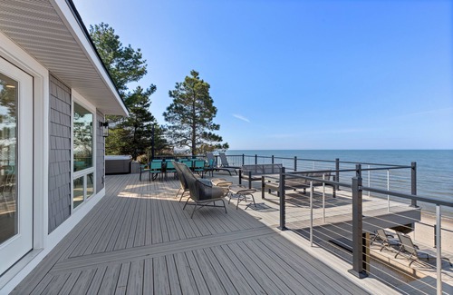 Montague House | Full Home with 100' of Low Bluff Private Lake Michigan Beach