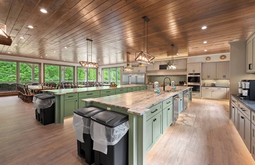 Gatlinburg Cabin | GATLINBURG LUXURY 21 BEDROOM! Elevator, Pool, Private Pavilion, Movie Theater.