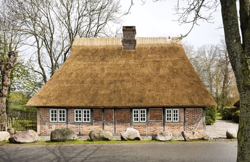Damp House | Gem under thatch with historic wood-burning stove and dreamlike garden