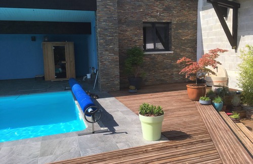 Dampierre Cottage | Gîte RANCH 38 m2 with terrace, heated pool, SPA and sauna