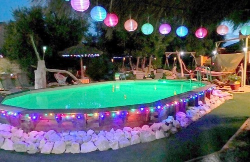 Argeles-sur-Mer Apartment | Gite saint julien in rez of garden with terrace swimming pool and games.