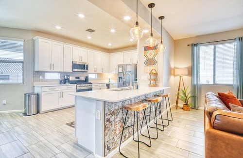 Montecito in Estrella House | Goodyear Retreat w/Heated Pool, Fire Pit & Near Goodyear Ballpark