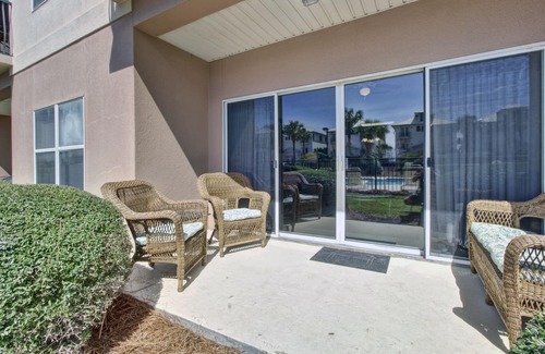Frangista Beach Condo | Gorgeous 2 BDRM condo steps to private beach! Walk right out patio to pool