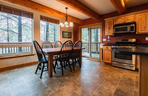 West Glacier Cabin | Gorgeous lakefront cabin with fireplace & deck - 5 miles to Glacier