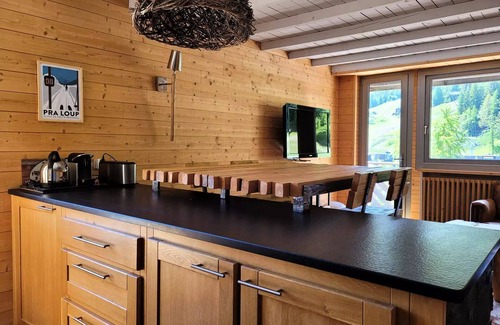 Pra Loup Apartment | Grand Standing, fully renovated 2-bedroom apartment, south-facing balcony overlooking slopes, beds made on arrival, in Pra Loup