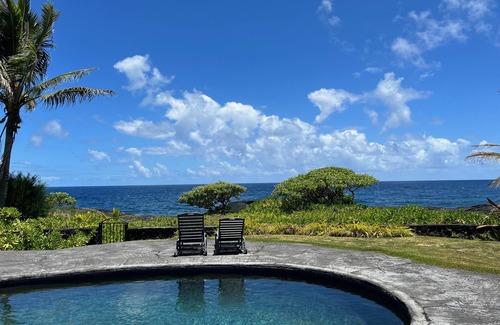 Keaau House | Hale Kai Nalu- Oceanfront Luxury Home W/Pool & Spa- Hilo-Side
