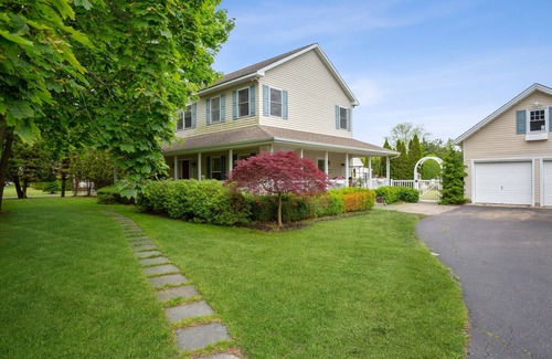 Speonk House | Hamptons Remsenburg Beach House w/pool house, zen/organic garden close to beach