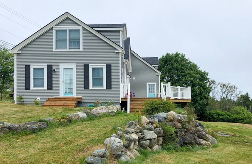 Machiasport House | Harbor-view home with beautiful yard & deck - walk to Jasper Beach