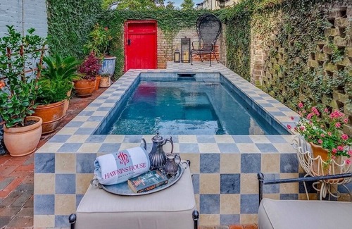 Historic Downtown Savannah House | Heated Private Garden Pool Steps Off Jones Street by Lucky Savannah