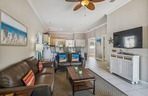 Village of Sugar Beach House | Heated Private Pool 30A Rental 'Seagrove Escape' Just Steps to Seagrove Beach!
