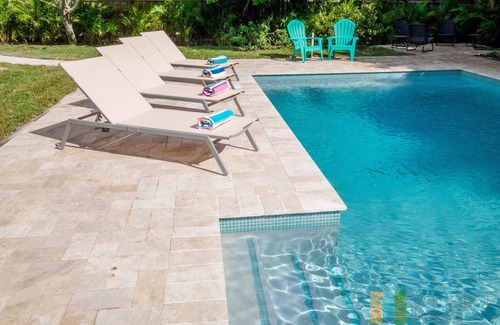 Del-Ida Park Historic District House | Heated Saltwater Pool, Spacious home, Close to Altantic Ave & Beach!