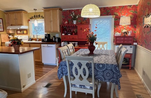 Town of Ledyard House | Heck-Of-A-Deck Lakehouse with Sunsets, and Kayaks, too!