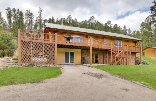 Hill City House | Hill City Log Cabin Along Newton Creek!