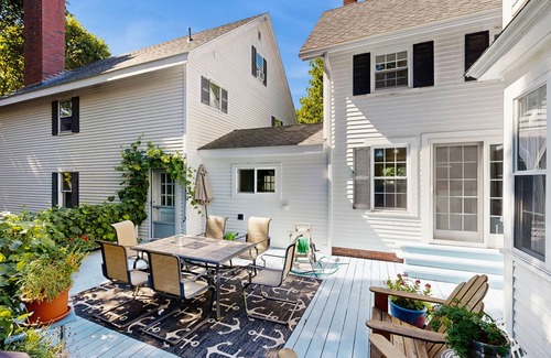 Camden House | Historic home steps from the harbor with enclosed porches & gorgeous deck