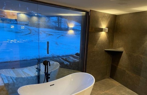 Bayrischzell House | Holiday Home "Alpen Lounge Bayrischzell" with Mountain View, Private Pool and Wi-Fi