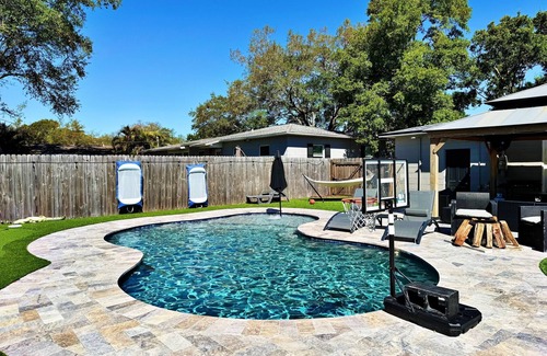 Disston Heights House | Home with a pool and pickleball court minutes from downtown and beach